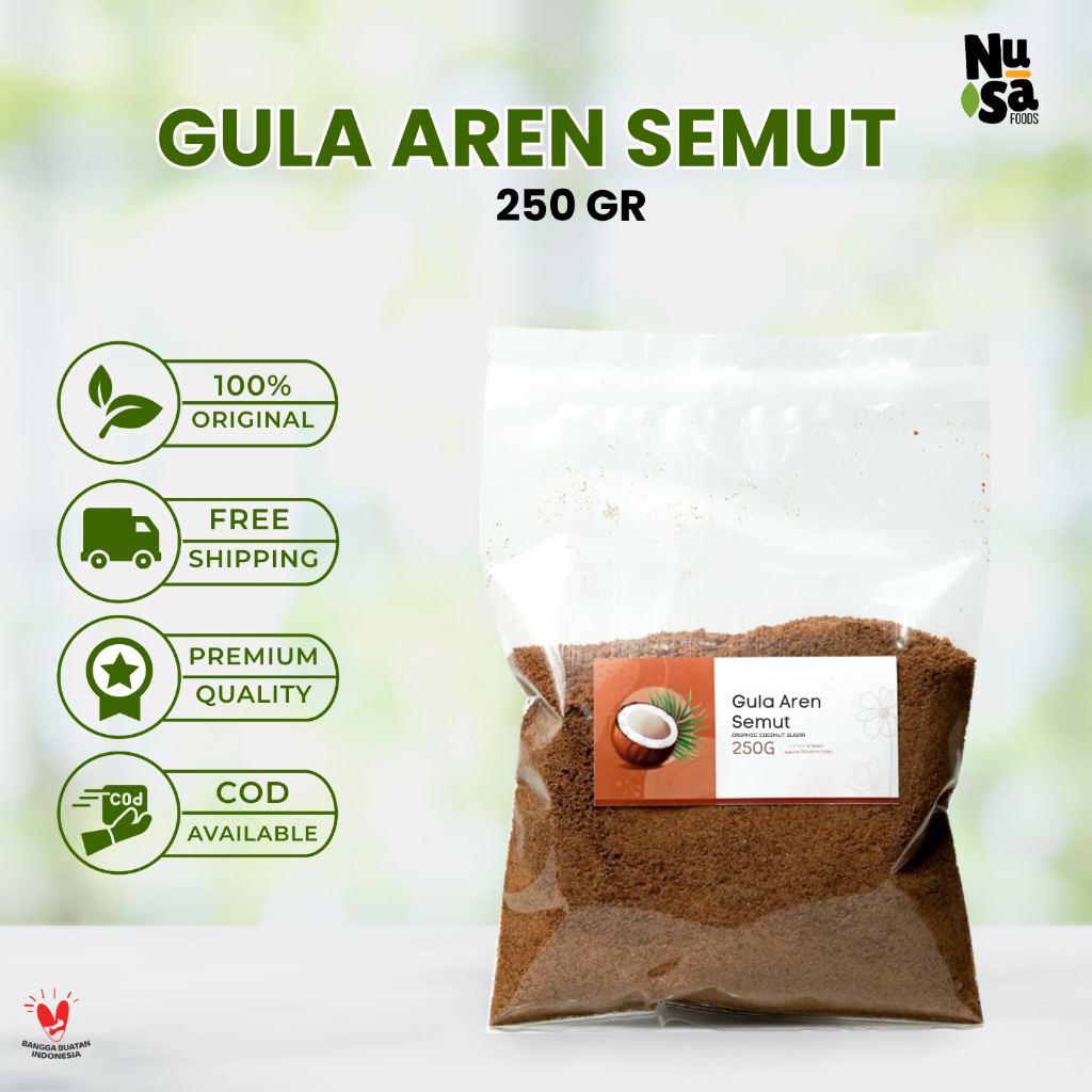 

Gula Aren Semut 250 Gram Bubuk Palm Sugar Original
