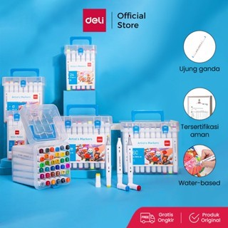 

Deli Sketch Marker / Water-based Marker / Spidol Sketsa Double Tip 12 hingga 80 Warna 70816