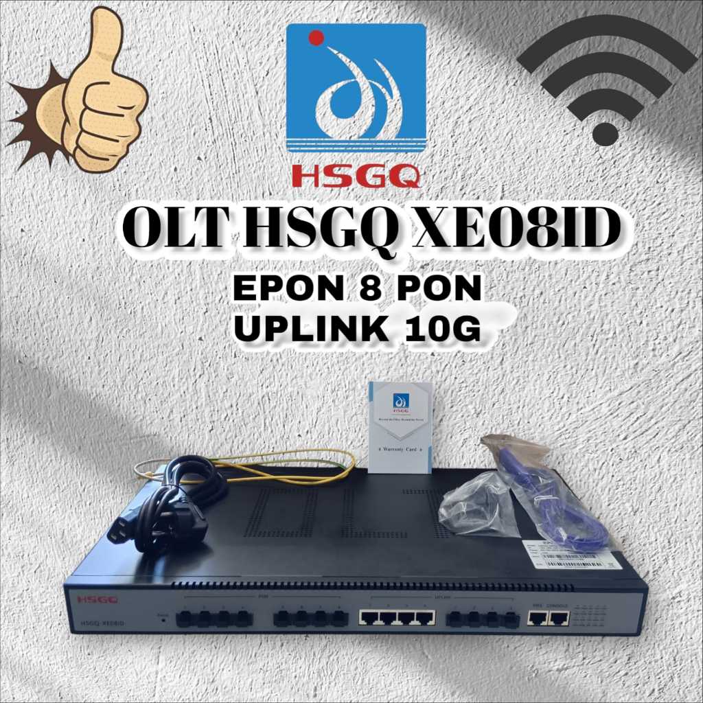 HSGQ XE08ID OLT 8 PON EPON OLT 10G UPLINK AC+12V DC - NON SFP XE08ID