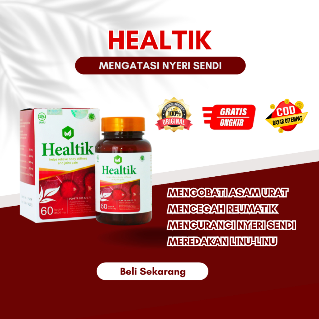 HEALTIK ASLI ORIGINAL OBAT UNTUK NYERI SENDI REMATIK ASAM URAT HERBAL 100%