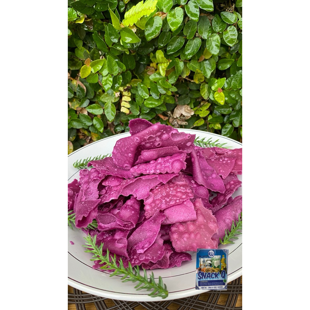

KERIPIK UBI UNGU/ KERUPUK UBI UNGU/ CEMILAN ENAK/ JAJANAN ENAK/ SNACK ENAK RAPUH RENYAH