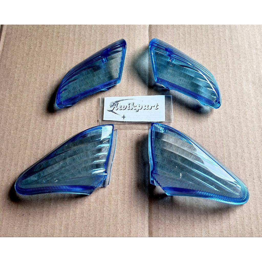 mika riting depan belakang biru Supra x 100 Supra fit lama