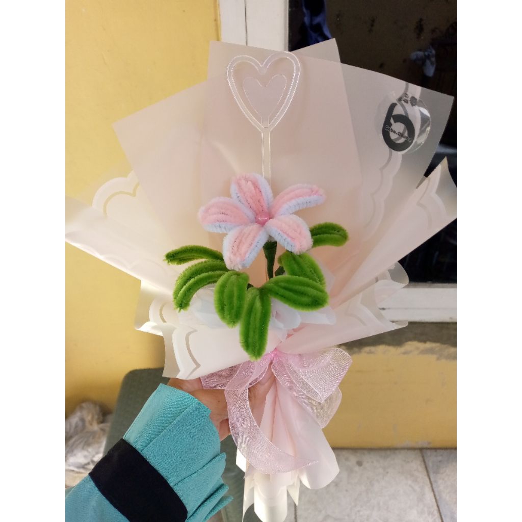 BUKET BUNGA KAWAT BULU / BUKET BUNGA PALSU / BUKET MINI