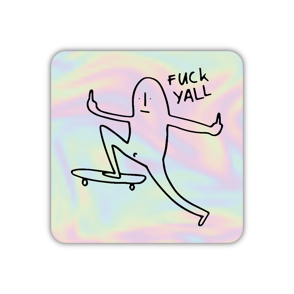 

Z382 sticker fxck yall aesthetic, stiker hologram satuan