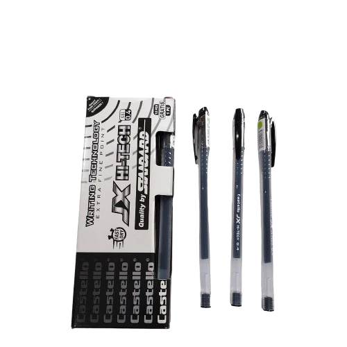 

Standard Hi-tech JX Castello Gel Pen 0.4 mm Black (Pack @ 12 pcs)
