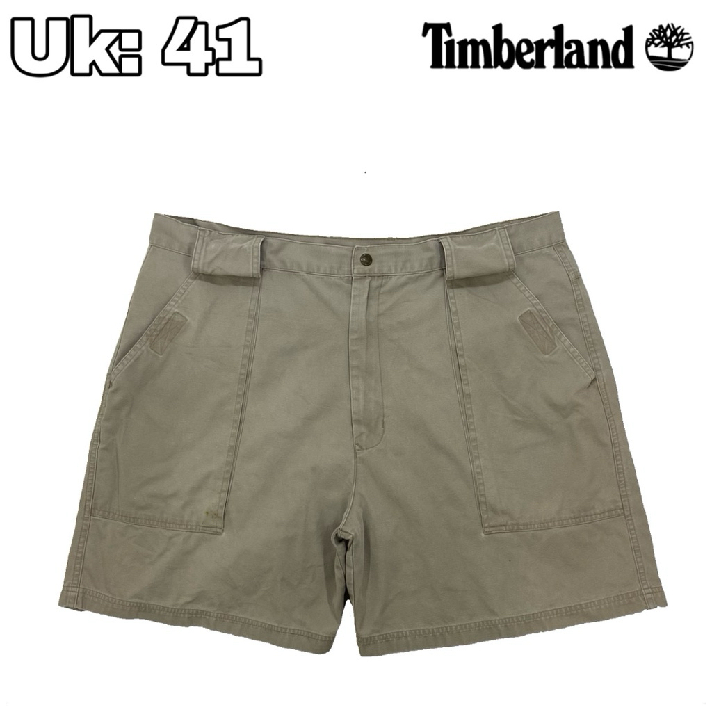 CG60 Celana Pendek Kargo Denim Chinos Timberland 41 Cargo Casual Work Pants Banyak Kantong Cream Pol