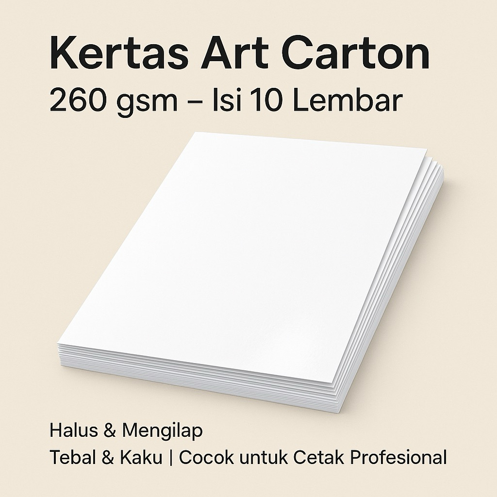 

(10 pcs) Kertas Art Carton / Art Paper 260 gsm