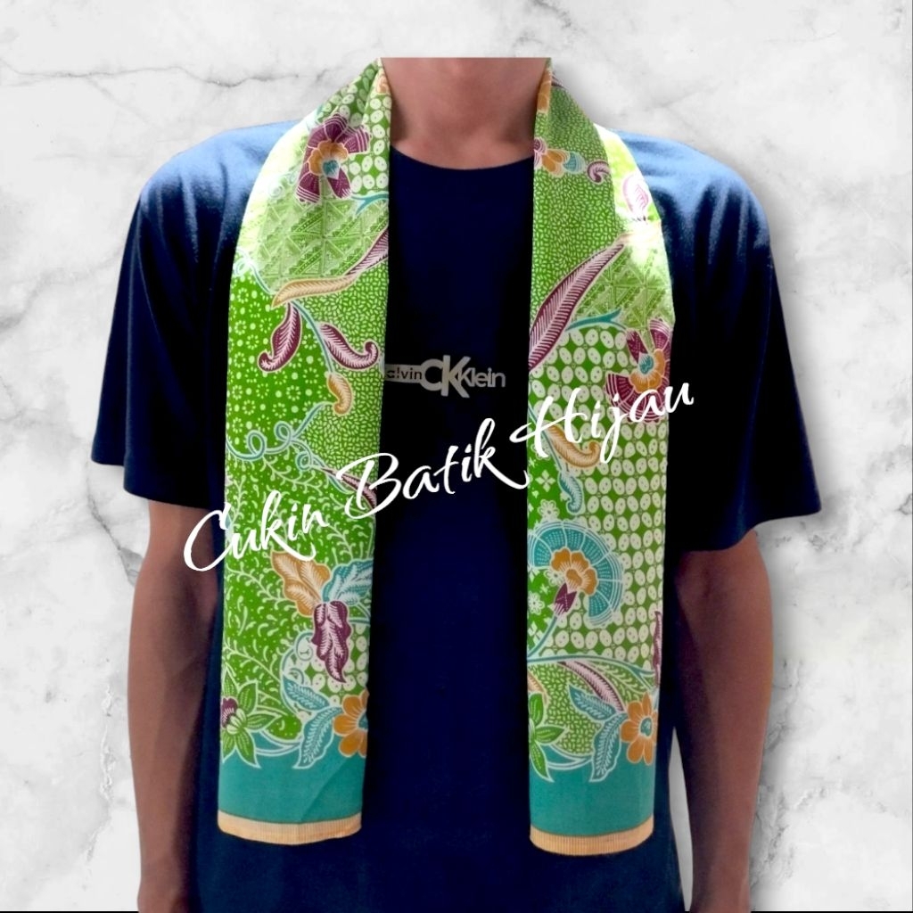 Cukin Scarf Syal Batik Hijau Betawi Anak & Dewasa