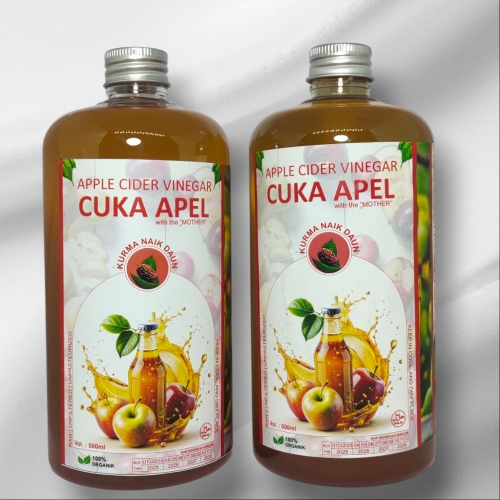 

Cuka Apel | Apple Vinegar -cap Kurma Naik Daun-