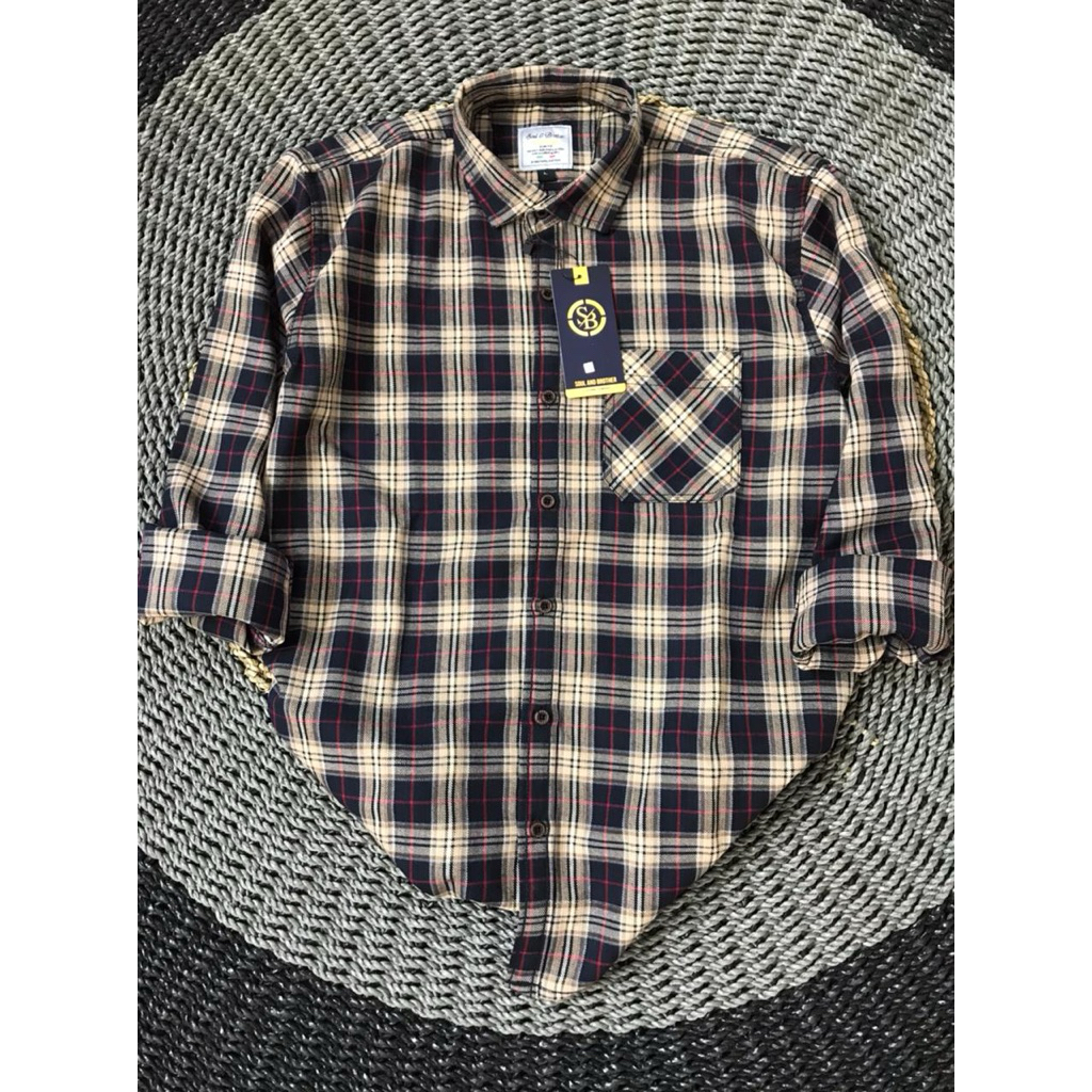 Twenty Six Kemeja Flanel unisex Flanel Pria Flanel Wanita Kemeja Gratis Ongkir Kemeja kasual Kemeja 