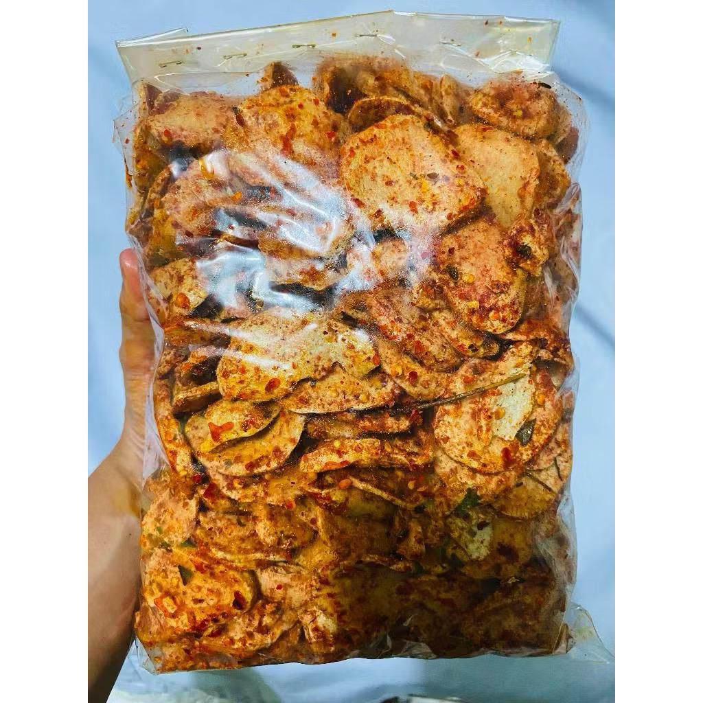 

Basreng koin pedas daun jeruk.