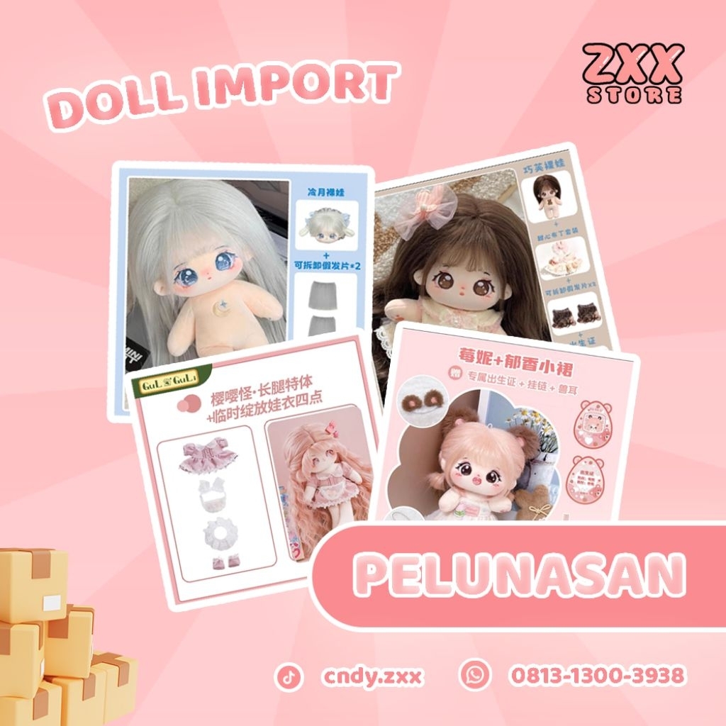 Pelunasan Jastip Taobao China Cottondoll Card Pin BJD Figure Blindbox Koleksi