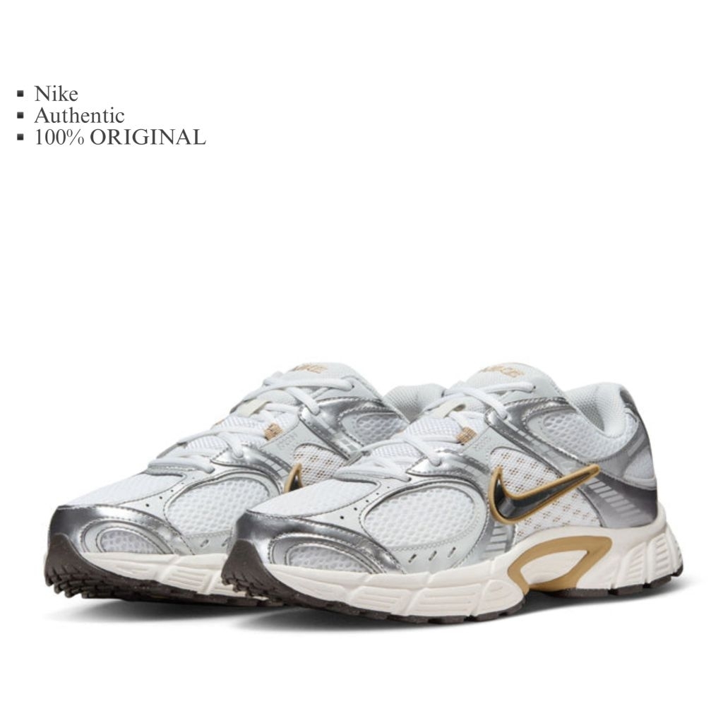 Nike V5 RUNNER White Parachute Beige/Metallic Pewter Casual Sepatu Pria Original