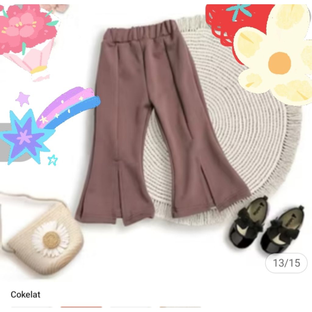 celana cutbray anak perempuan 1-10 tahun bahan scuba