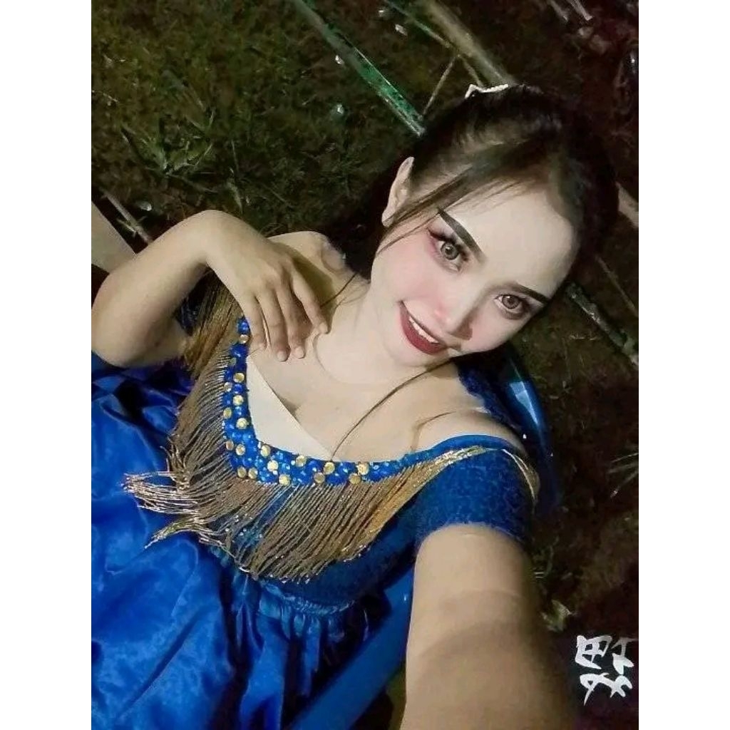 Preloved Dress Biru Elektrik Pesta