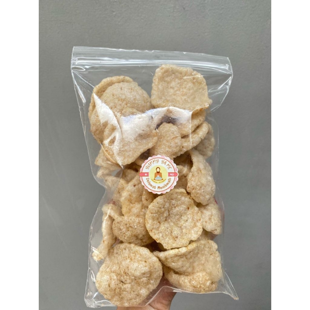 

krupuk jamur tiram coklat