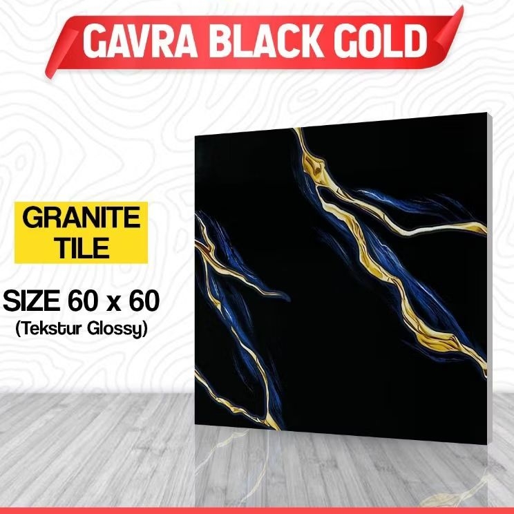 granit lantai 60x60 gavra black gold arna