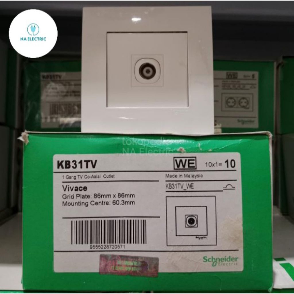 Stop Kontak TV Schneider Vivace KB31TV WE Socket Outlet TV