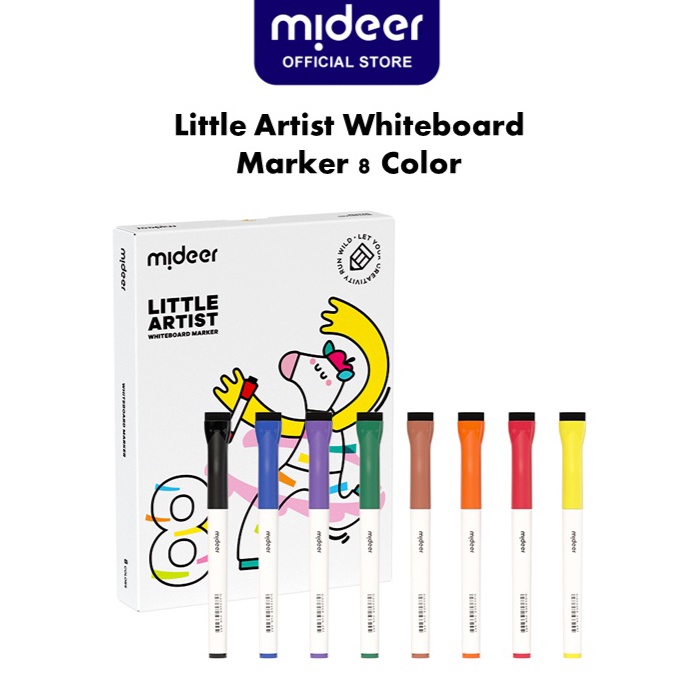 

KODE U86S Mideer Little Artist Whiteboard Marker 8 Colors Mainan Edukasi MD3324