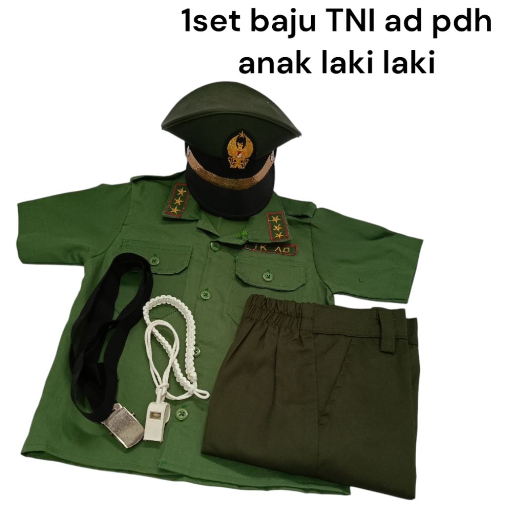 DISKON OMSTORE56-BAJU TENTARA ANAK LAKI LAKI/BAJU PDL LORENG TNI AD ANAK USIA 2-8 TAHUN SIZE