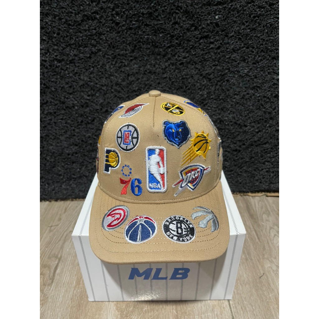 NBA Full Tag Full Bordir Bahan Krem Topi Premium Pria Wanita