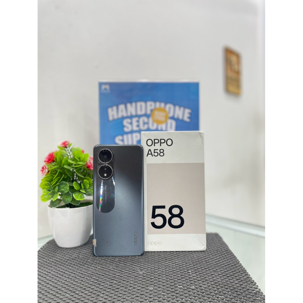 Oppo a58 8/128 Hitam second Garansi
