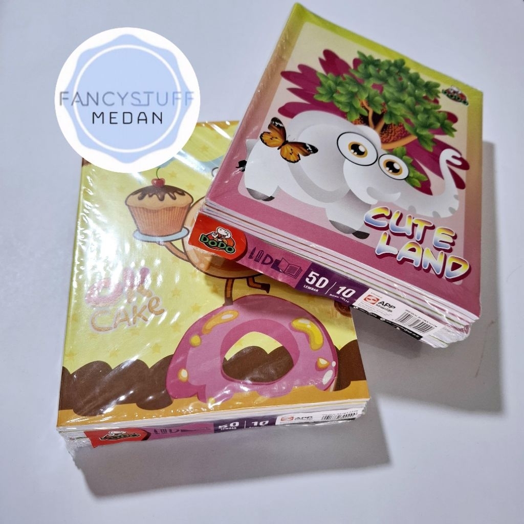 

Fancystuff - buku tulis Dodo 50 lbr isi 10pcs/pack