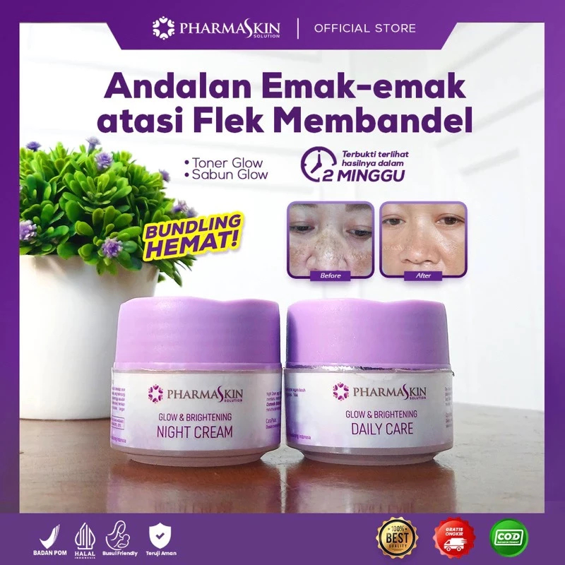 Krim Wajah Emak Emak Untuk Glowing Flek Hitam / Cream Flek Hitam Membandel BPOM - Pharmaskin Solutio