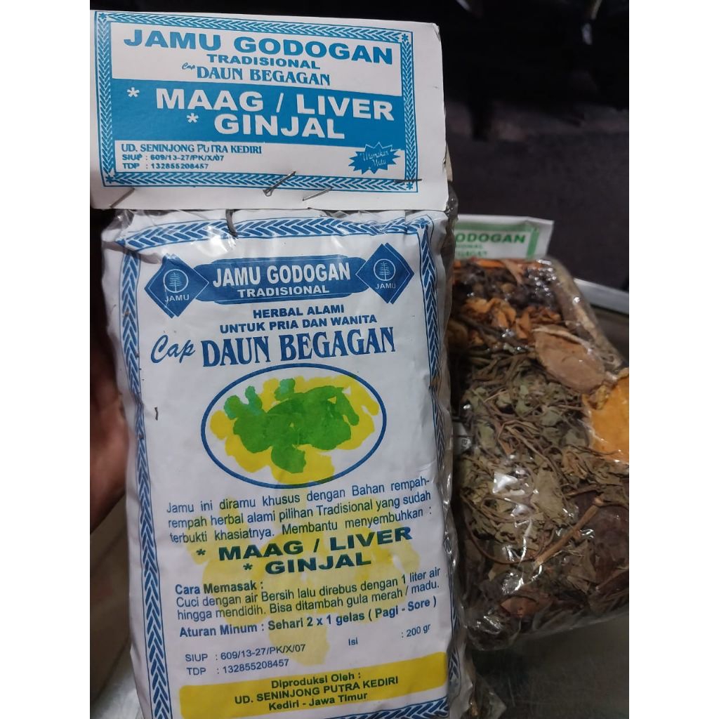 

MAAG / LIVER GINJAL jamu godogan tradisional cap daun begagan