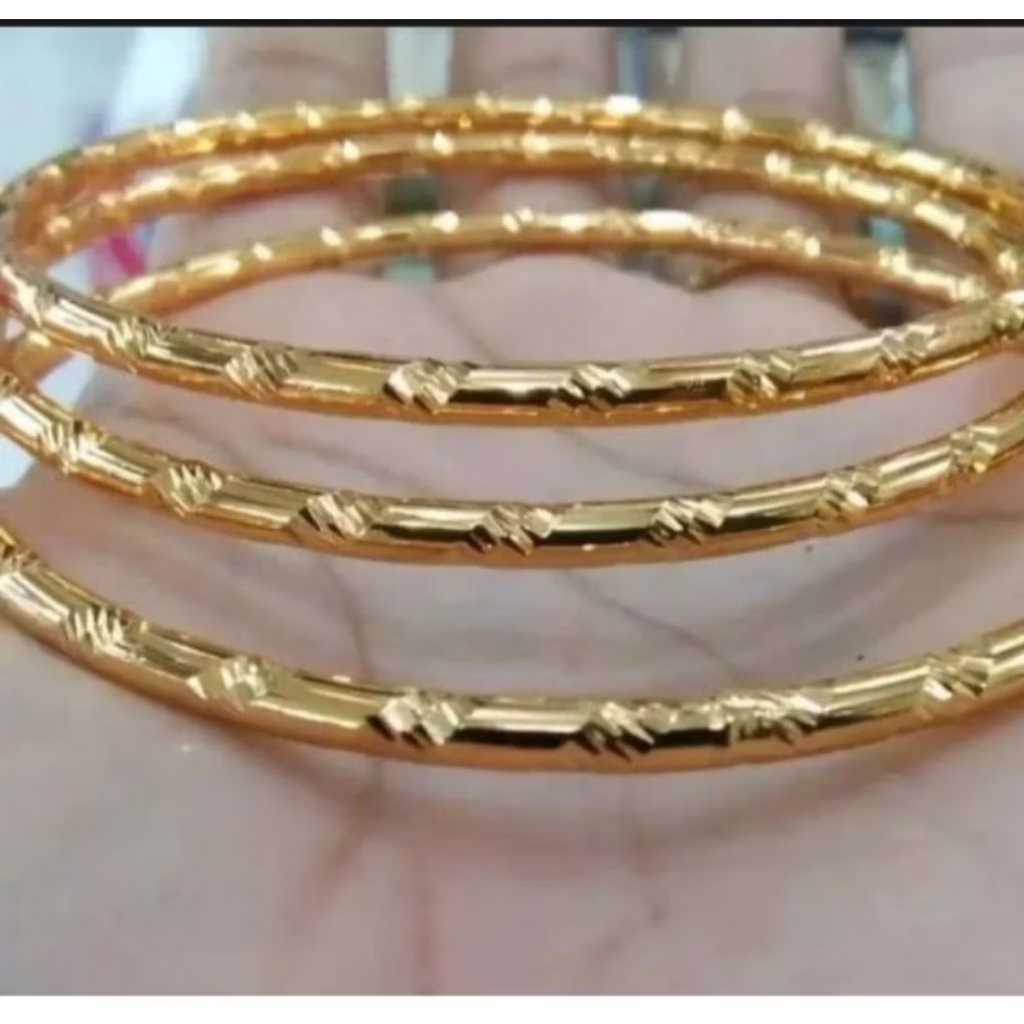 Gelang Keroncong Titanium Anti Karat Anti Luntur Lapis Emas 24k