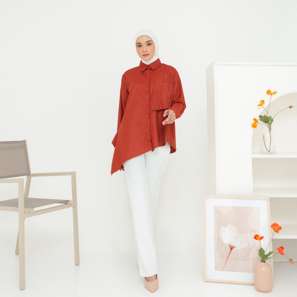 Blouse Casual Pakaian Wanita Katun Toyobo Premium