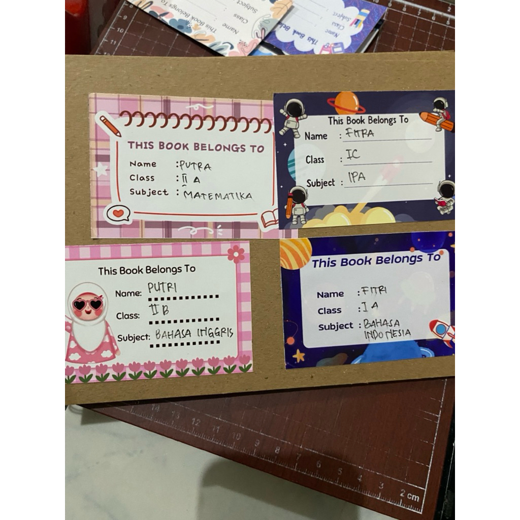 

Aesthetic Book Label Sticker Sticker label nama Anak Buku Sekolah Stiker nama buku tempelan