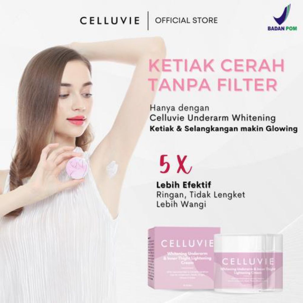 Celluvie underarm whitening ketiak cerah & GLOWING dalam 7 hari