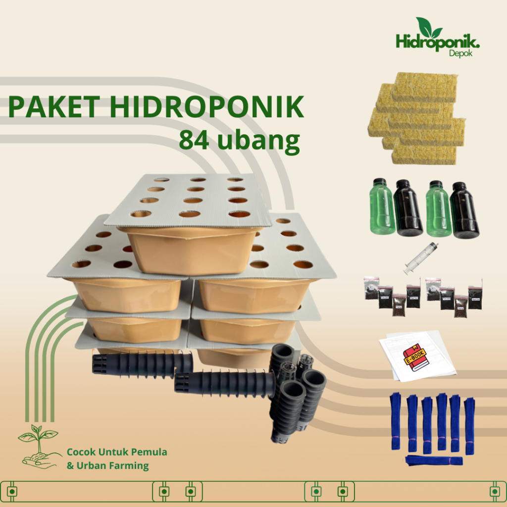 Hidroponik - Paket Hidroponik 84 Lubang 7 Bak | Paket Hidroponik Pemula
