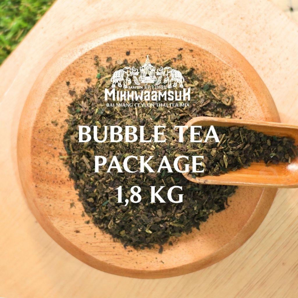 

Mikhwaamsuk Authentic Bai Miang Ceylon Thai Green Tea Mix (Bubble Tea Size) - 1.8kg