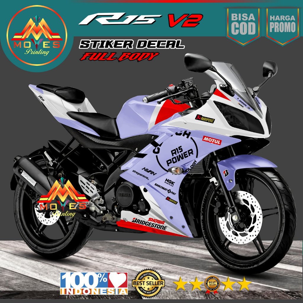 Terbaru BISA COD. Decal R15 V2 Full Body Dekal R15 V2 Stiker R15 V2 Full Body Stiker R15 V2