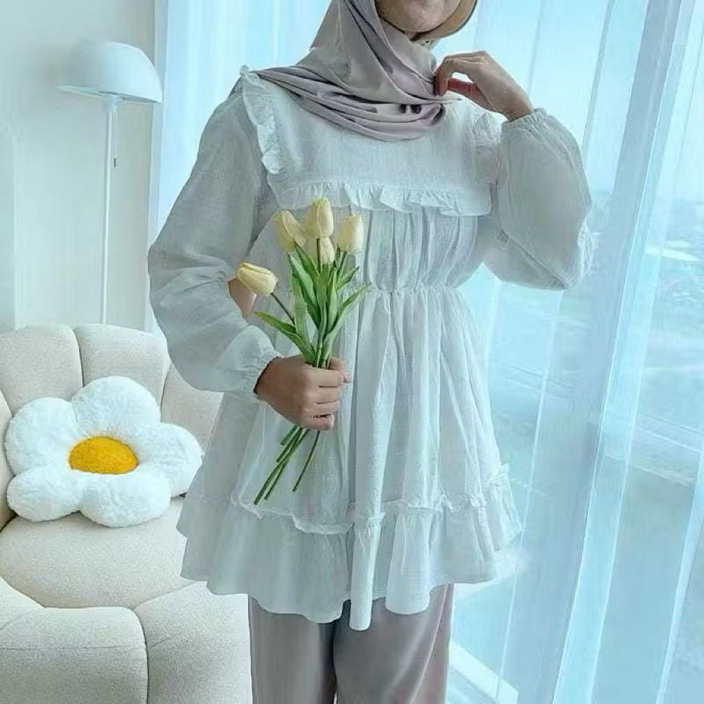 LEVIORA BLOUSE KATUN RUFLE