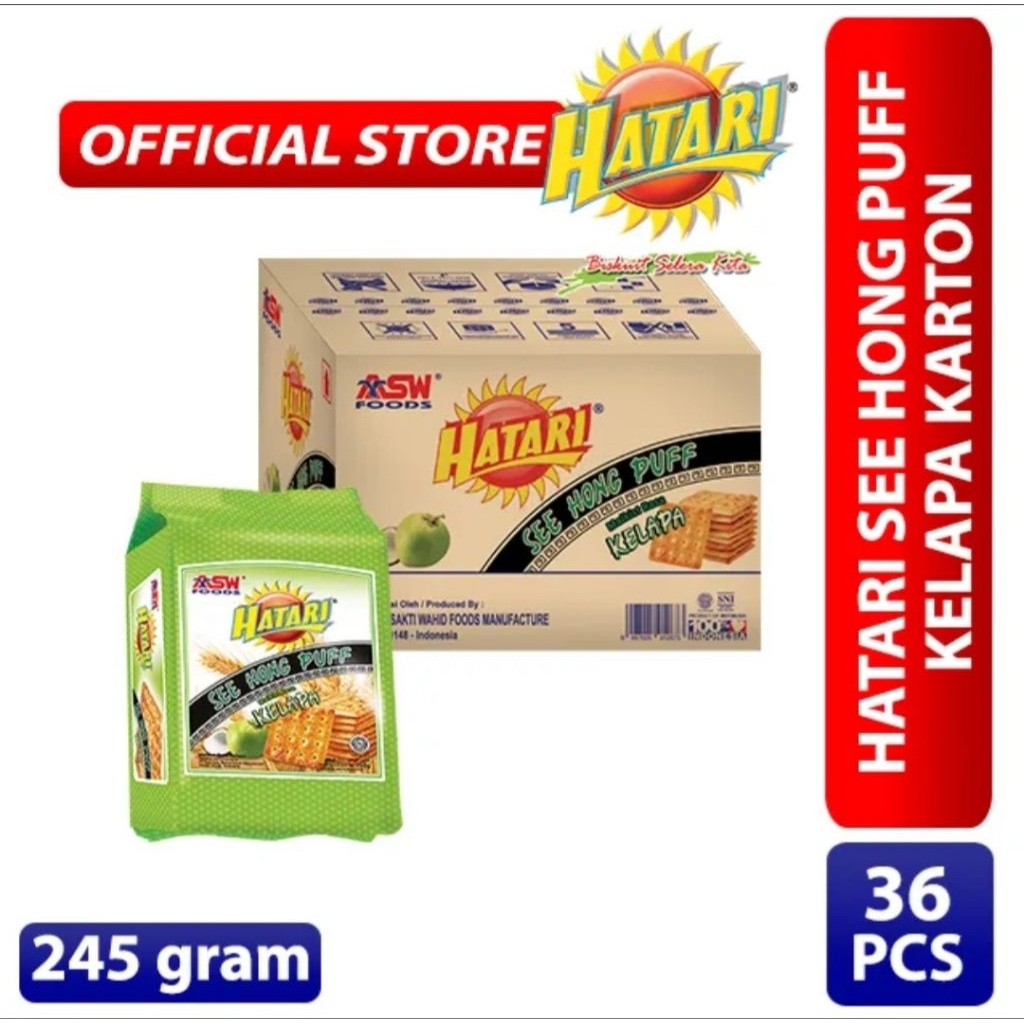 

HATARI See Hong Puff Kelapa 245gr x 36pcs