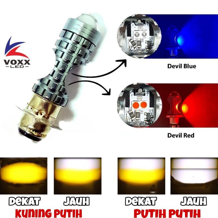lampu LED laser H6 VOXX beat Vario Mio Supra x matic bebek paling terang jupiter AC dc