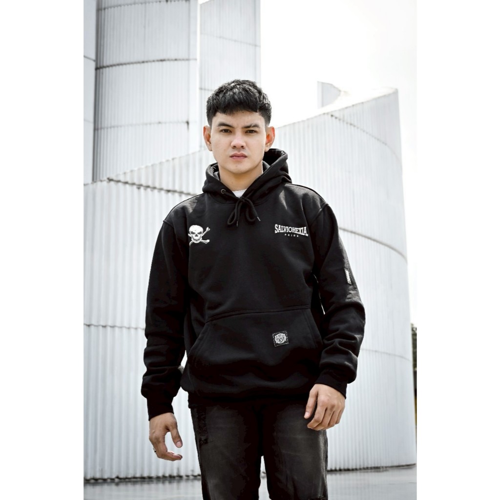 Hooligan Hoodie Black Skull Original Cotton