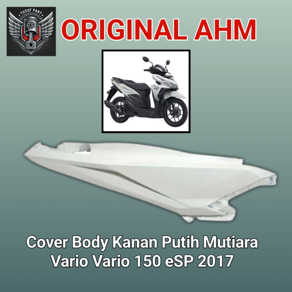 Cover Body Kanan Putih mutiara Vario 125 eSP & Vario 150 eSP Original AHM 83500-K59-A10PFW