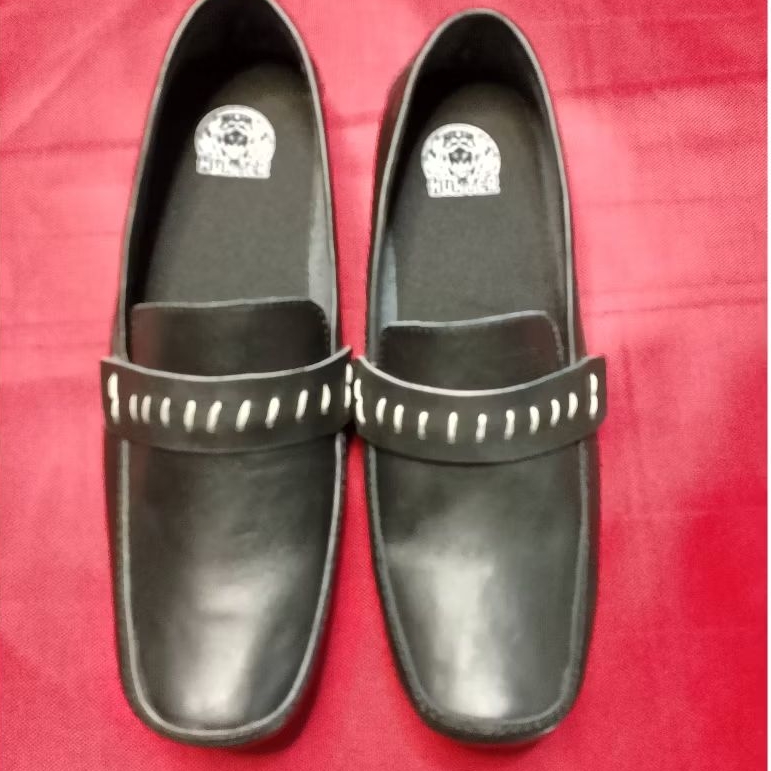 Sepatu santai moccasin pria Humter kulit