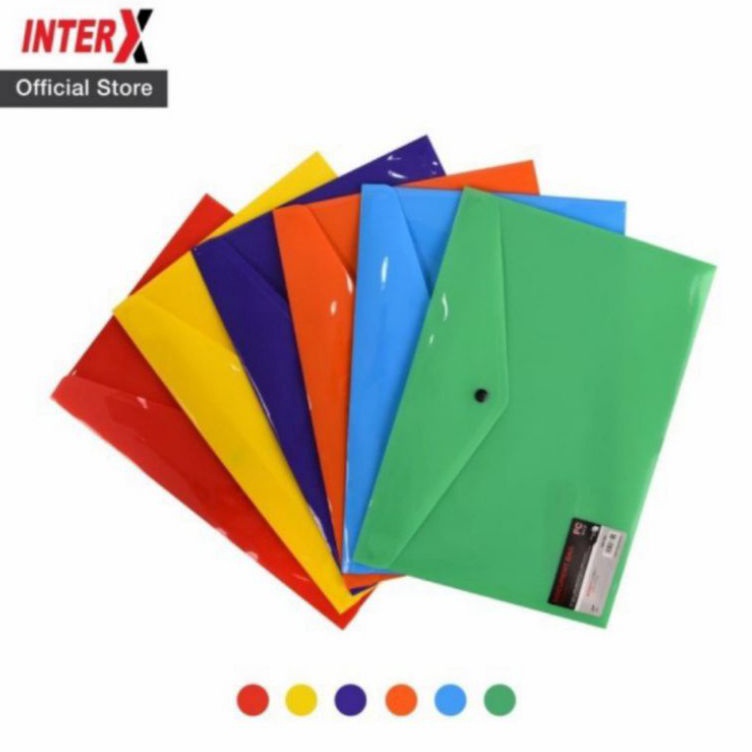 

KODE J74S Inter X map kancing Folio F4 Opaq solid isi 12 pcs