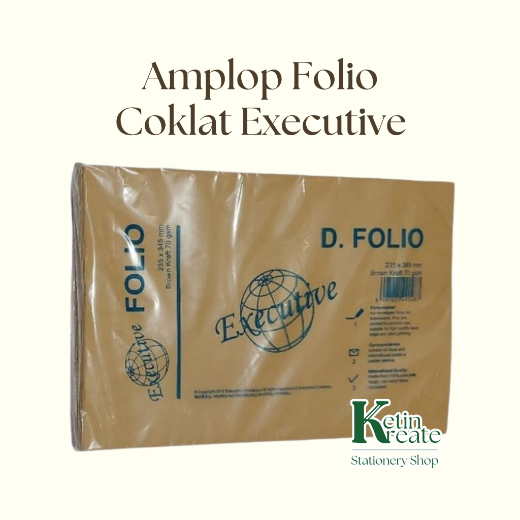 

Folio Executive Amplop Coklat | 1 Pack isi 100pcs