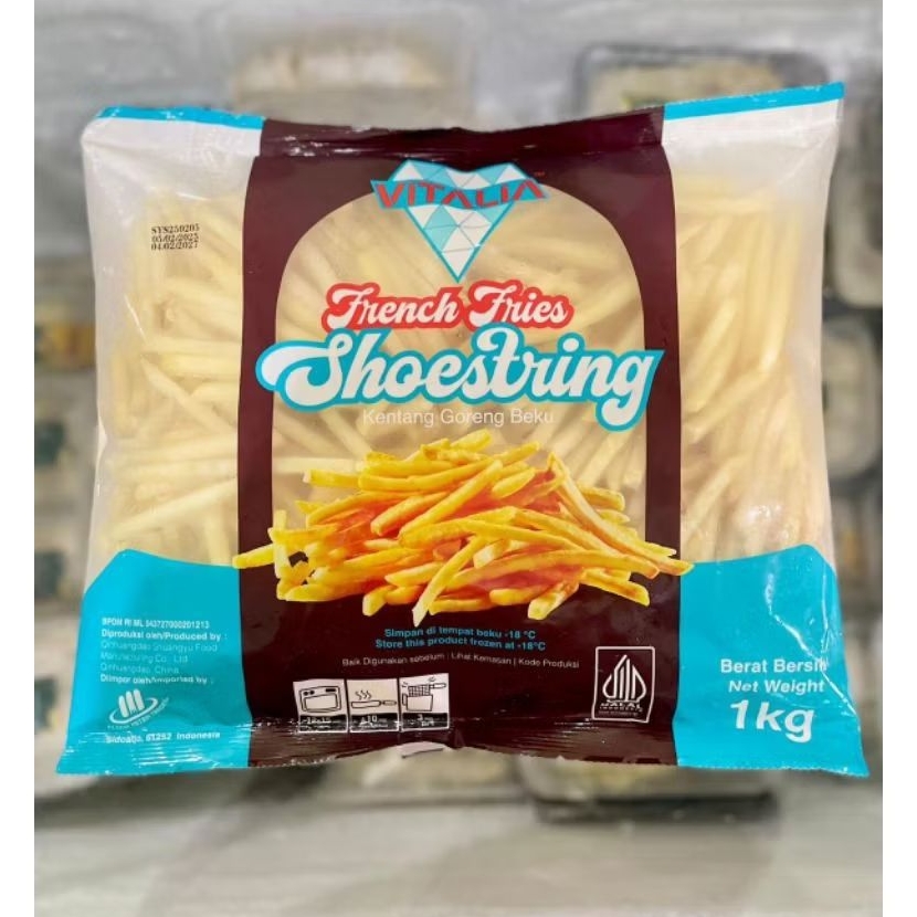 

VITALIA FRENCH FRIES SHOESTRING KENTANG GORENG BEKU 1 KG (FROZEN FOOD)