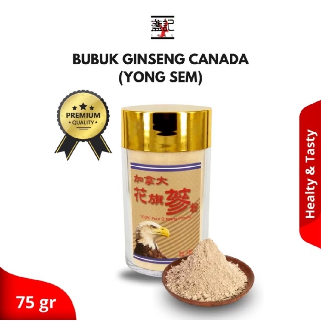 

Ginseng Bubuk Gingseng Canada Yong Sem Premium Asli 75gr
