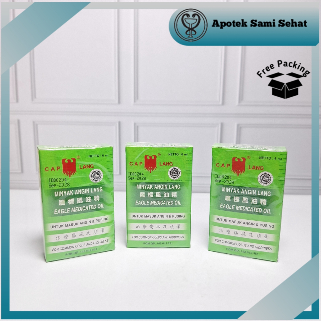 3 PCS CAP LANG MINYAK ANGIN LANG PPO 6 ML