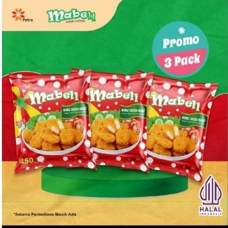 

Paket 3 pcs NuGet Mahbel Bubble Crispy 450gr