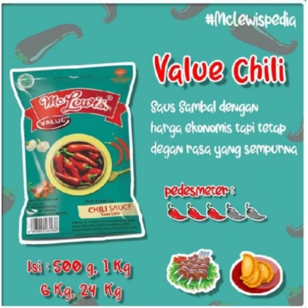 

Kurma arifa store -Mc Lewis Saus Cabe Pedas Mclewis Saos Value pack 1 lg