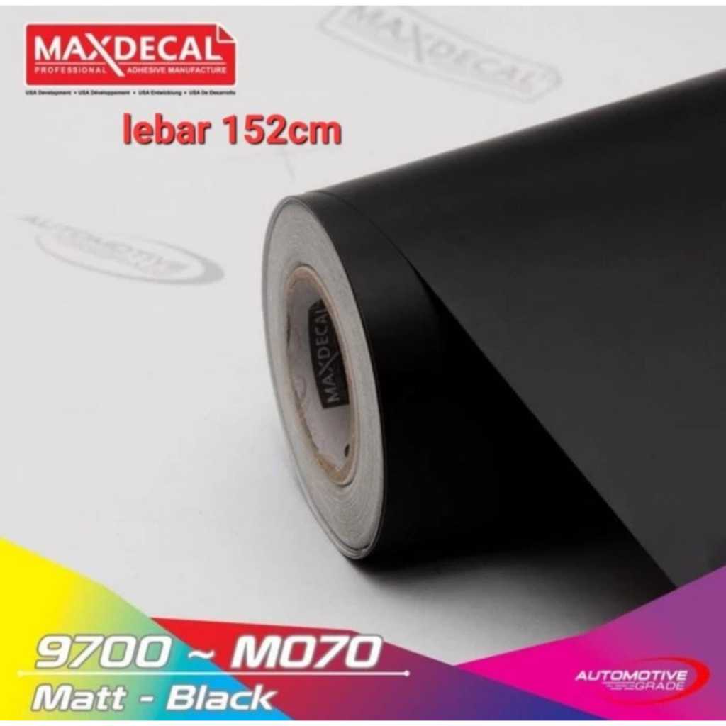 152cm Sticker Skotlet Maxdecal 9700 M070 Matt Black Hitam Doff 152Cm/ Meter